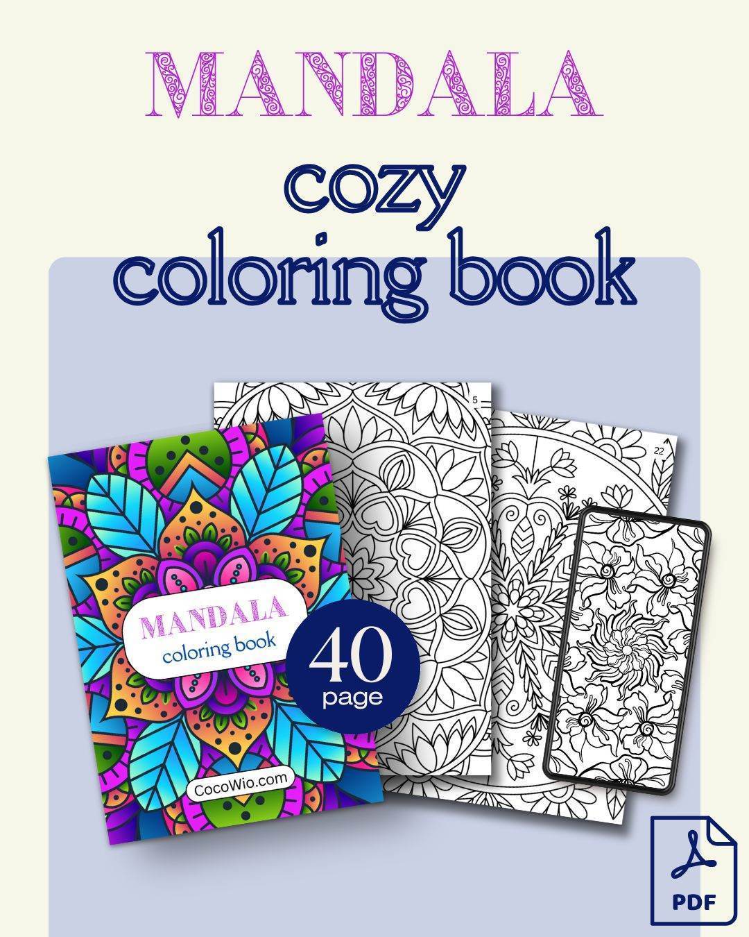 Mandala Coloring Books (FAMILY PACK) - CocoWio