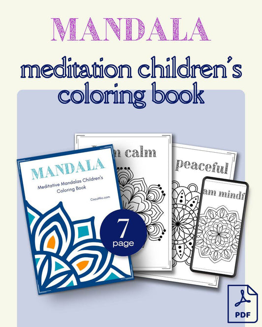 Mandala Meditation Coloring Book For Kids - CocoWio